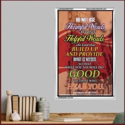 WATCH YOUR WORDS   Bible Scriptures on Love Acrylic Glass Frame   (GWAMAZEMENT6651)   "24X32"