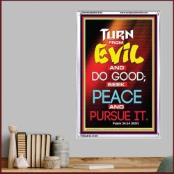 TURN FROM EVIL   Scripture Art   (GWAMAZEMENT6785)   "24X32"