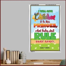 AND BABES SHALL RULE   Contemporary Christian Wall Art Frame   (GWAMAZEMENT6856)   