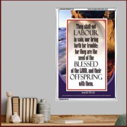 YOU SHALL NOT LABOUR IN VAIN   Bible Verse Frame Art Prints   (GWAMAZEMENT730)   