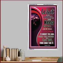 WAIT ON THE LORD   Framed Bible Verse Online   (GWAMAZEMENT7436)   "24X32"