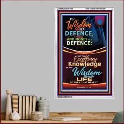 WISDOM A DEFENCE   Bible Verses Framed for Home   (GWAMAZEMENT7729)   "24X32"