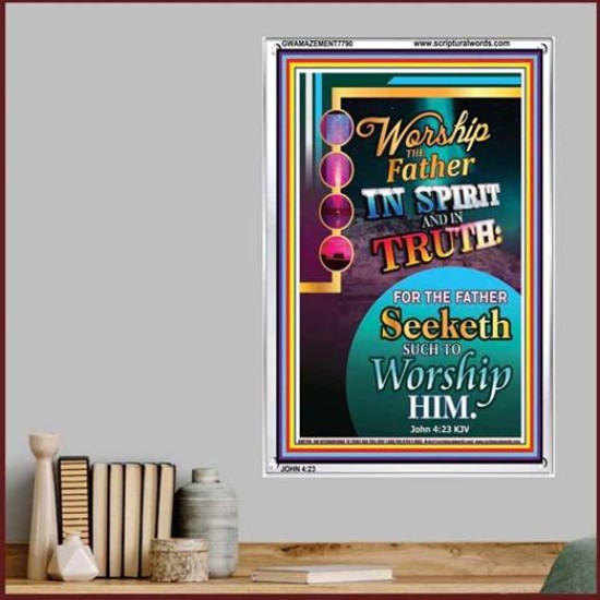 WORSHIP THE FATHER   Modern Christian Wall Dcor   (GWAMAZEMENT7790)   