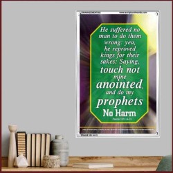 TOUCH NOT MINE ANOINTED   Bible Verse Wall Art Frame   (GWAMAZEMENT802)   "24X32"