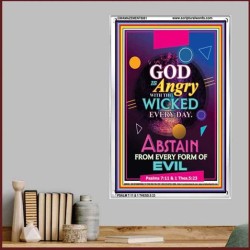 ANGRY WITH THE WICKED   Scripture Wooden Framed Signs   (GWAMAZEMENT8081)   
