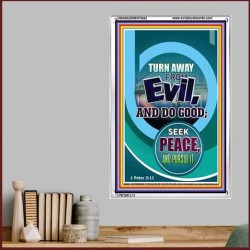 TURN AWAY FROM EVIL   Encouraging Bible Verses Framed   (GWAMAZEMENT8082)   "24X32"