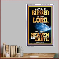 WHO MADE HEAVEN AND EARTH   Encouraging Bible Verses Framed   (GWAMAZEMENT8735)   "24X32"