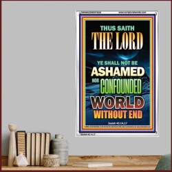 YE SHALL NOT BE ASHAMED   Framed Guest Room Wall Decoration   (GWAMAZEMENT8826)   "24X32"