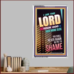 YOU SHALL NOT BE PUT TO SHAME   Bible Verse Frame for Home   (GWAMAZEMENT9113)   "24X32"