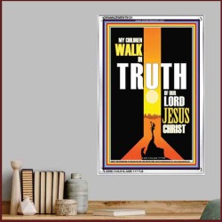 WALK IN THE TRUTH   Large Framed Scripture Wall Art   (GWAMAZEMENT9121)   "24X32"