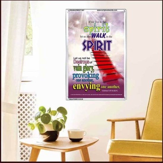 WALK IN THE SPIRIT   Large Framed Scripture Wall Art   (GWAMAZEMENT1667)   