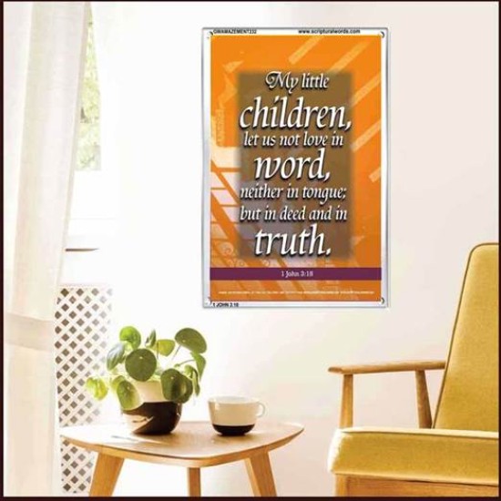 TRUE LOVE   Contemporary Christian Wall Art Acrylic Glass frame   (GWAMAZEMENT232)   