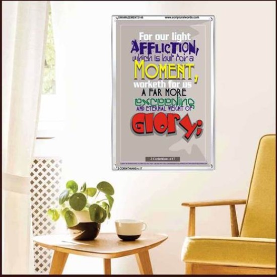 AFFLICTION WHICH IS BUT FOR A MOMENT   Inspirational Wall Art Frame   (GWAMAZEMENT3148)   