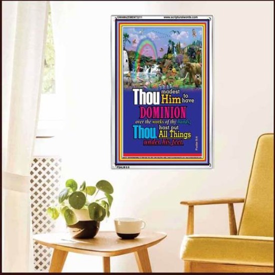 ALL THINGS UNDER HIS FEET   Scriptures Wall Art   (GWAMAZEMENT3211)   