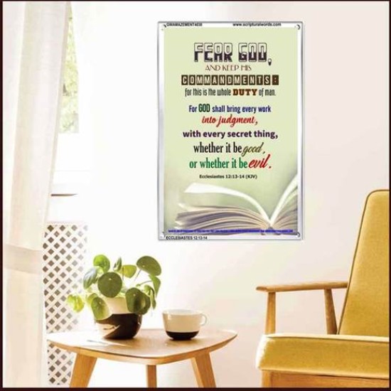 WHOLE DUTY OF MAN   Acrylic Glass Framed Bible Verse   (GWAMAZEMENT4038)   