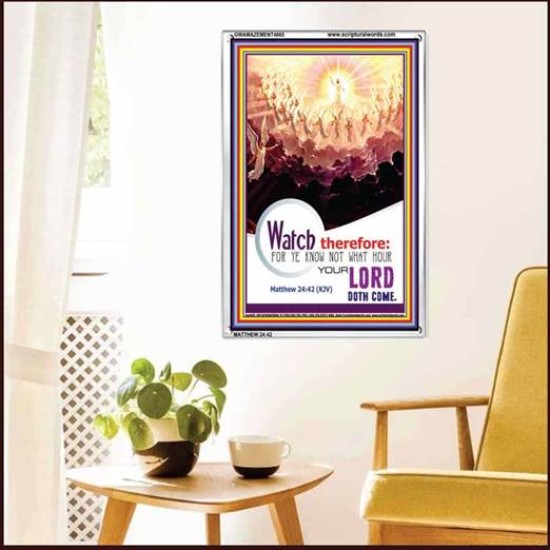 WATCH THEREFORE   Bible Verse Wall Art Frame   (GWAMAZEMENT4665)   