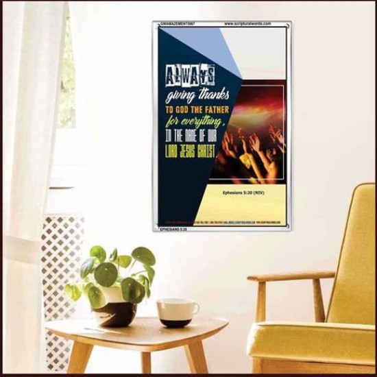 ALWAYS GIVING THANKS   Bible Scriptures on Forgiveness Frame   (GWAMAZEMENT5067)   