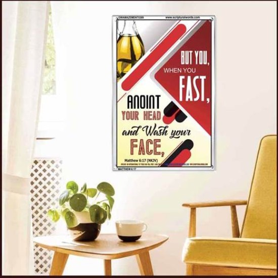 WHEN YOU FAST   Printable Bible Verses to Frame   (GWAMAZEMENT5389)   