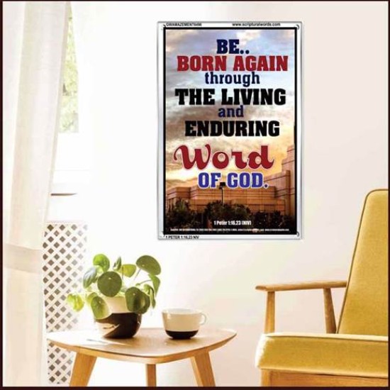 BE BORN AGAIN   Bible Verses Poster   (GWAMAZEMENT6496)   