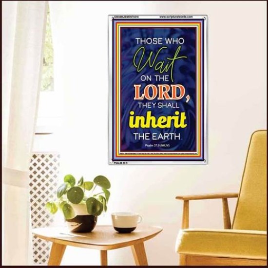 WAIT ON THE LORD   contemporary Christian Art Frame   (GWAMAZEMENT6519)   