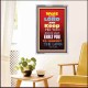 WAIT ON THE LORD   Bible Verses Wall Art Acrylic Glass Frame   (GWAMAZEMENT6535)   