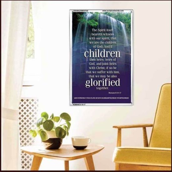 WE ARE THE CHILDREN OF GOD   Scriptural Portrait Acrylic Glass Frame   (GWAMAZEMENT830)   