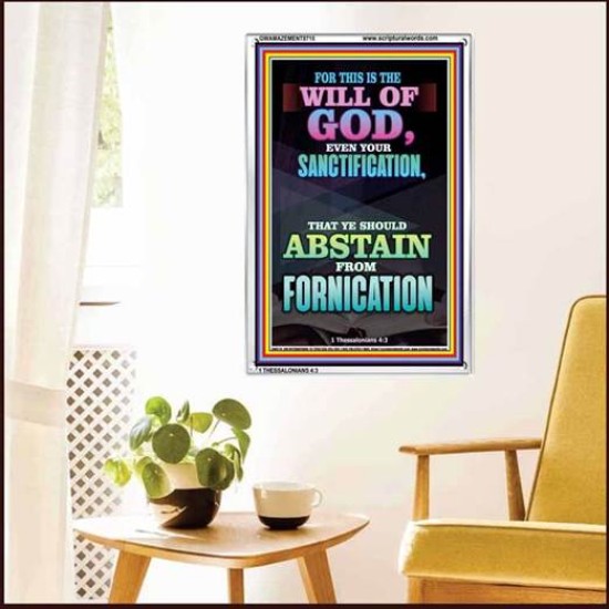 ABSTAIN FROM FORNICATION   Scripture Wall Art   (GWAMAZEMENT8715)   