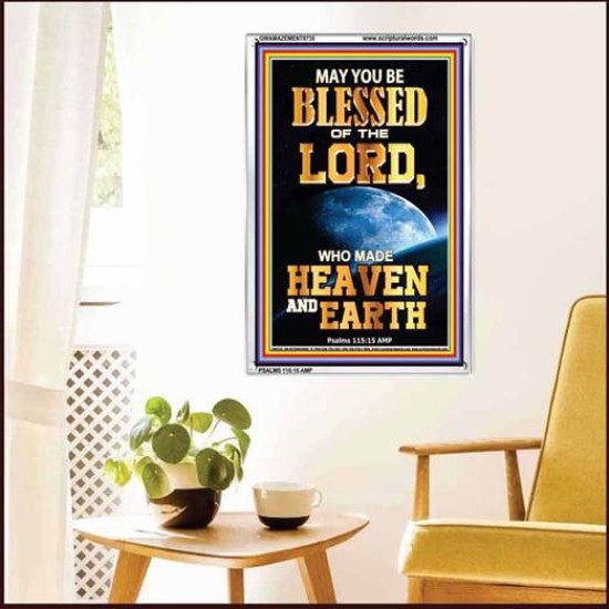 WHO MADE HEAVEN AND EARTH   Encouraging Bible Verses Framed   (GWAMAZEMENT8735)   