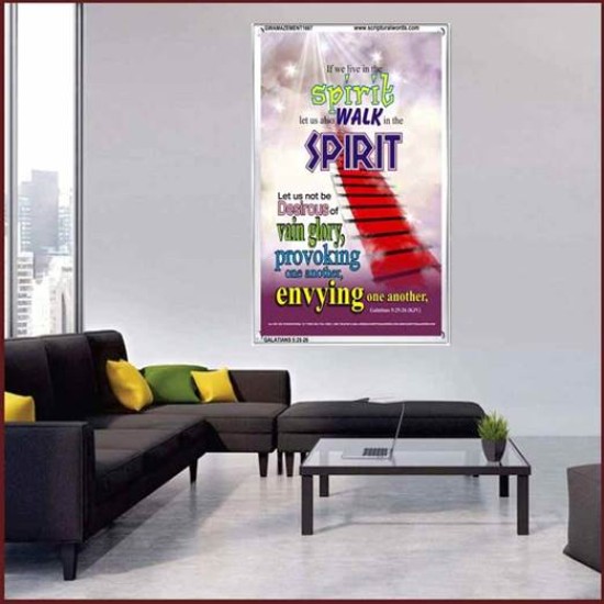 WALK IN THE SPIRIT   Large Framed Scripture Wall Art   (GWAMAZEMENT1667)   