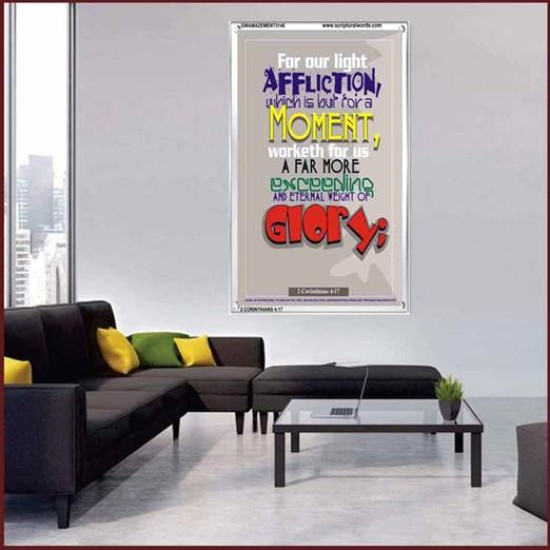 AFFLICTION WHICH IS BUT FOR A MOMENT   Inspirational Wall Art Frame   (GWAMAZEMENT3148)   