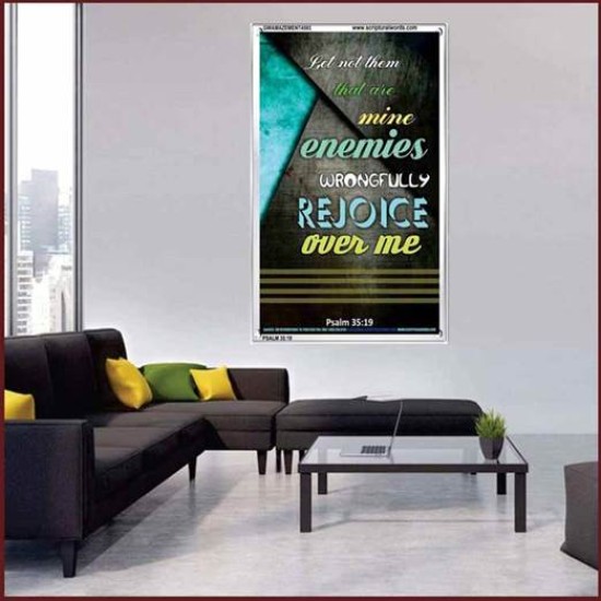 WRONGFULLY REJOICE OVER ME   Frame Bible Verses Online   (GWAMAZEMENT4593)   