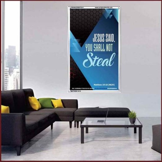 YOU SHALL NOT STEAL   Bible Verses Framed for Home Online   (GWAMAZEMENT5411)   
