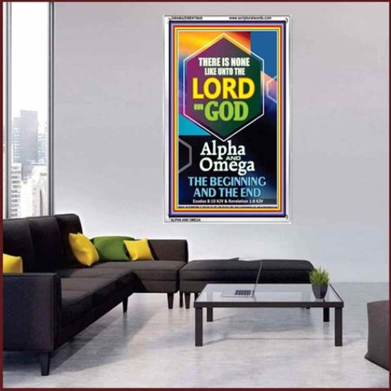 ALPHA AND OMEGA BEGINNING AND THE END   Framed Sitting Room Wall Decoration   (GWAMAZEMENT8649)   