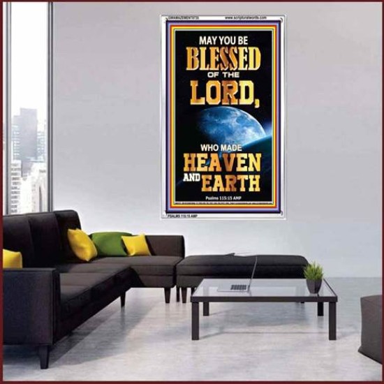 WHO MADE HEAVEN AND EARTH   Encouraging Bible Verses Framed   (GWAMAZEMENT8735)   