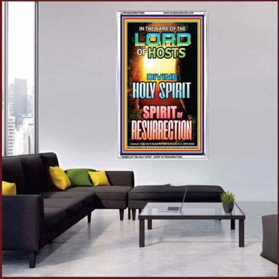 SPIRIT OF RESURRECTION   Acrylic Glass framed scripture art   (GWAMAZEMENT8806)   