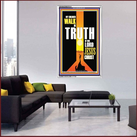 WALK IN THE TRUTH   Large Framed Scripture Wall Art   (GWAMAZEMENT9121)   