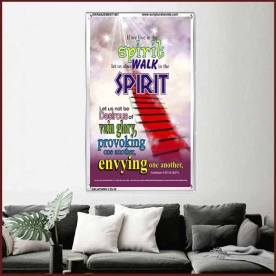 WALK IN THE SPIRIT   Large Framed Scripture Wall Art   (GWAMAZEMENT1667)   