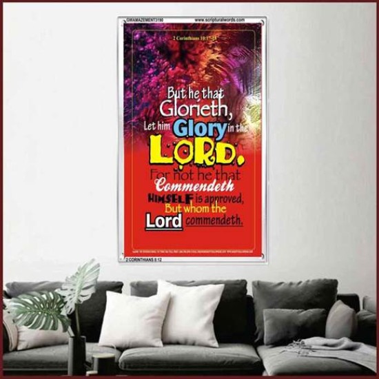 WHOM THE LORD COMMENDETH   Large Frame Scriptural Wall Art   (GWAMAZEMENT3190)   