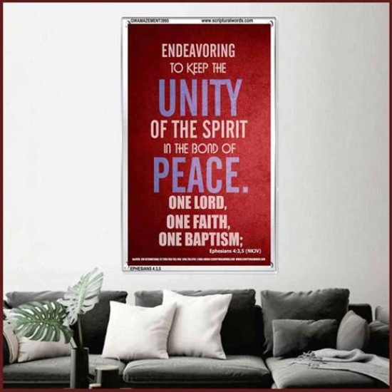 UNITY OF THE SPIRIT   Acrylic Glass Frame Scripture Art   (GWAMAZEMENT3995)   