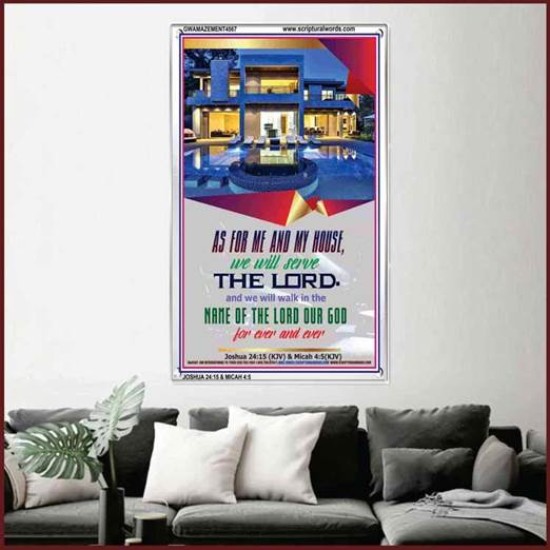 WE WILL SERVE THE LORD   Framed Bible Verses   (GWAMAZEMENT4567)   