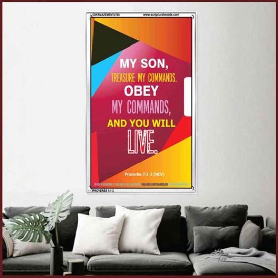 YOU WILL LIVE   Bible Verses Frame for Home   (GWAMAZEMENT4788)   