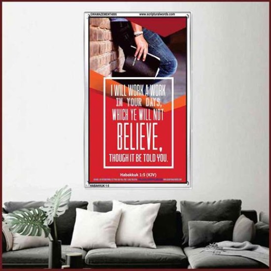 WILL YE WILL NOT BELIEVE   Bible Verse Acrylic Glass Frame   (GWAMAZEMENT4895)   