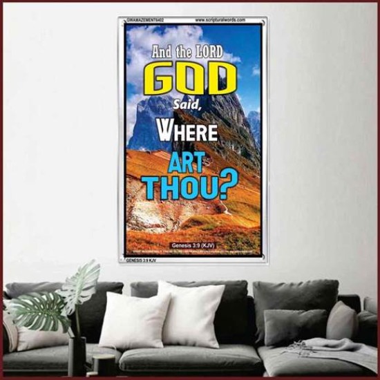 WHERE ARE THOU   Custom Framed Bible Verses   (GWAMAZEMENT6402)   