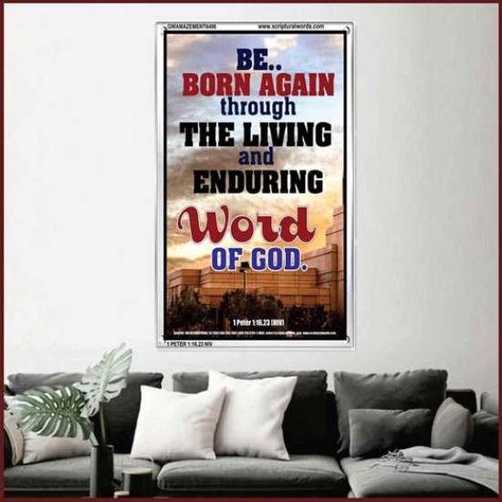 BE BORN AGAIN   Bible Verses Poster   (GWAMAZEMENT6496)   