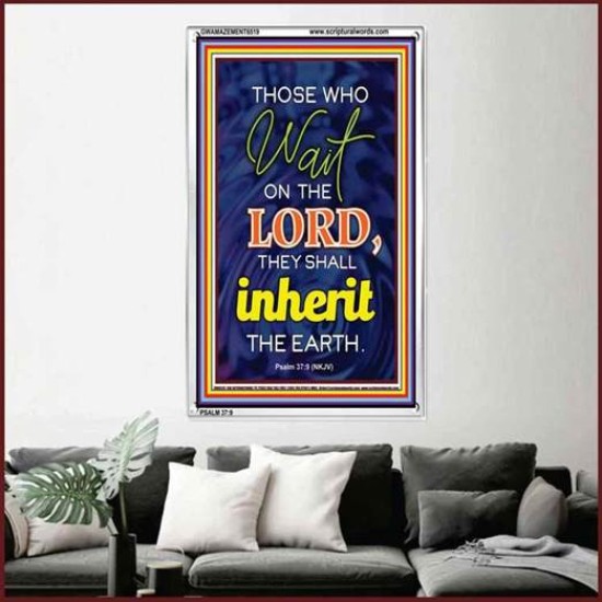 WAIT ON THE LORD   contemporary Christian Art Frame   (GWAMAZEMENT6519)   