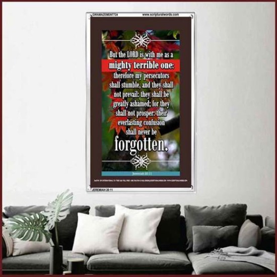 A MIGHTY TERRIBLE ONE   Bible Verse Frame for Home Online   (GWAMAZEMENT724)   