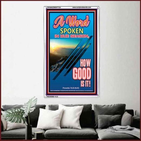 A WORD IN DUE SEASON   Contemporary Christian Poster   (GWAMAZEMENT7334)   
