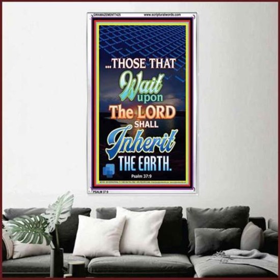 WAIT UPON THE LORD   Bible Verses Frame for Home   (GWAMAZEMENT7425)   