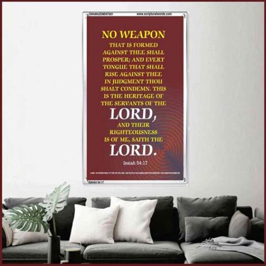 ABSOLUTE NO WEAPON    Christian Wall Art Poster   (GWAMAZEMENT801)   