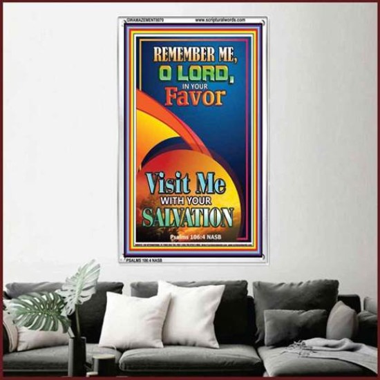 VIIST ME WITH YOUR SALVATION   Frame Scriptural Dcor   (GWAMAZEMENT8070)   